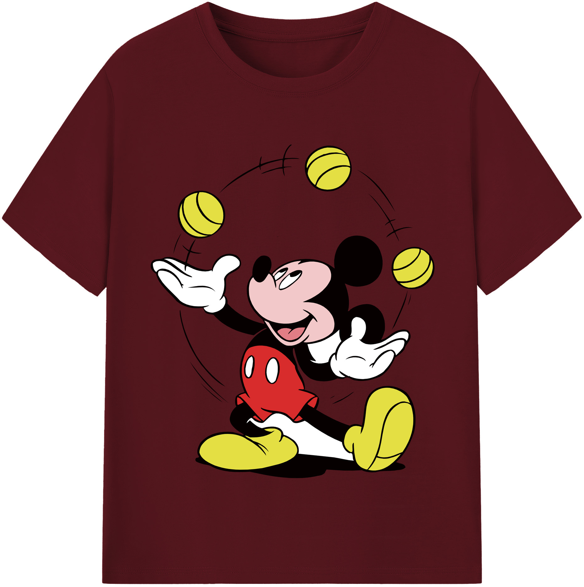 （画像用） ミッキーマウス Mickey Mouse 綿100％半袖Tシャツ（フロントプリント）